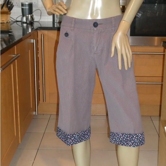 MARC JACOBS Ladies COTTON CORD CROPPED TROUSERS Taupe UK10 US6 VGC - Picture 2 of 7